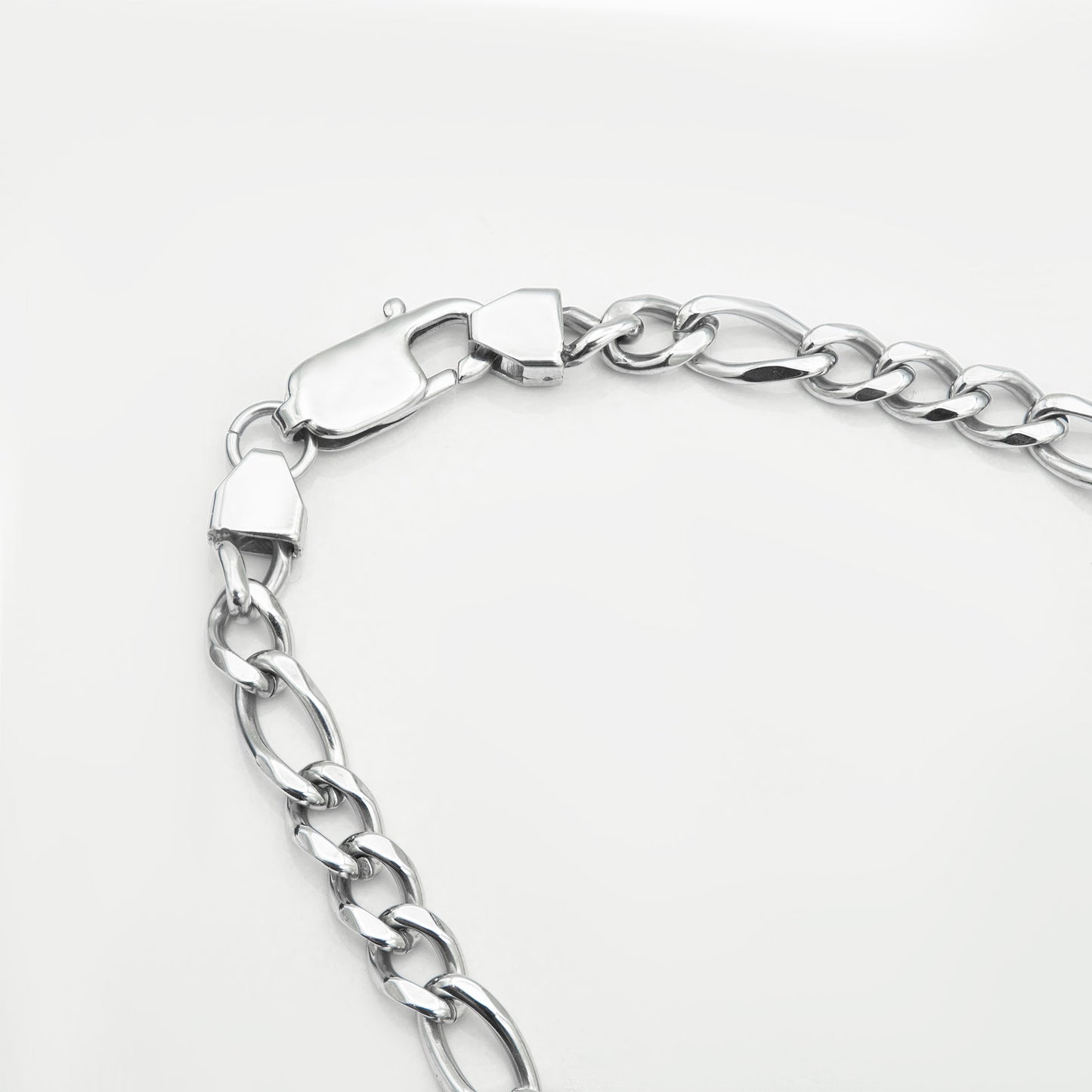 9 mm Figaro Men's Link Chain Necklace Stainless Steel Jewelry for Men