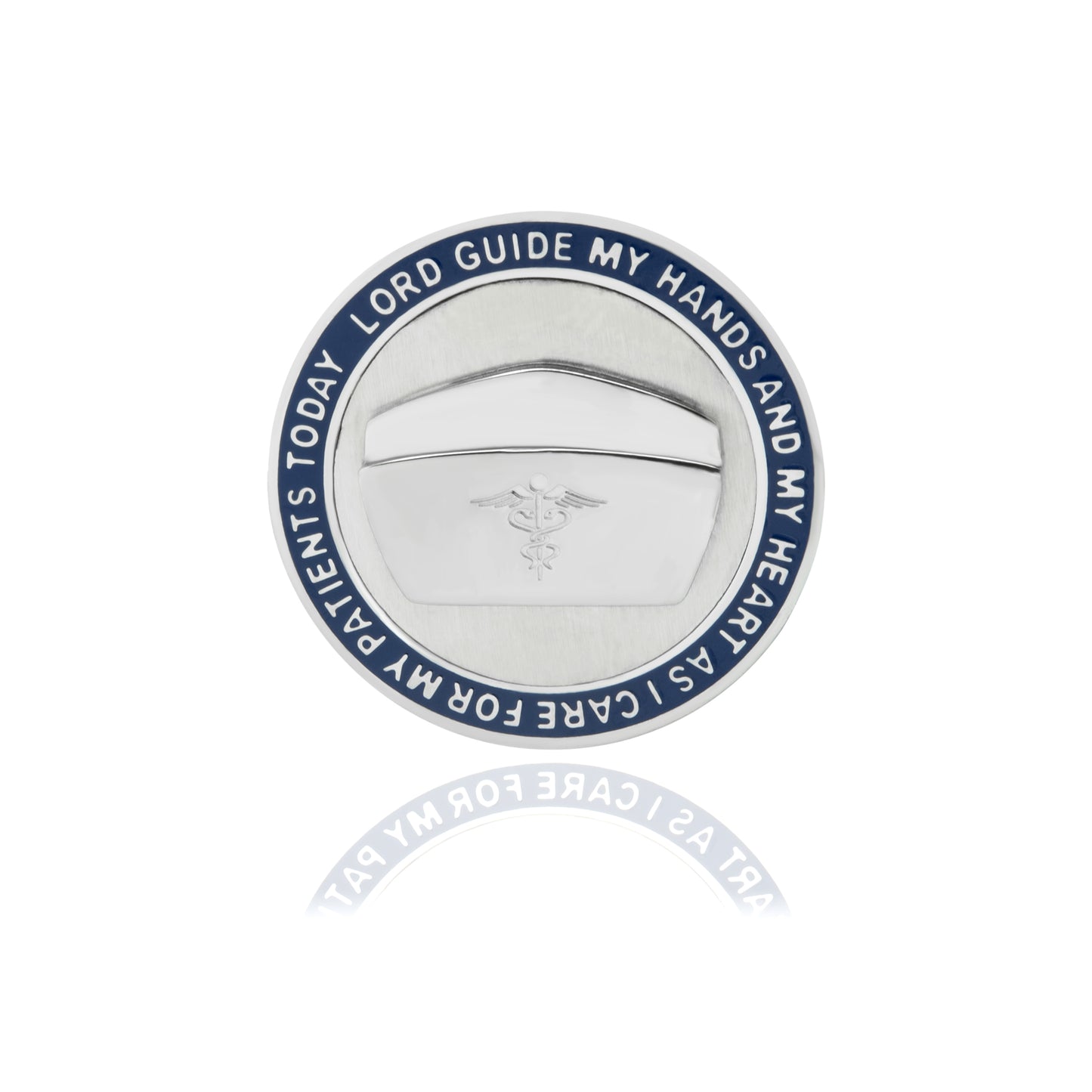 Engraved Stainless Steel Nurse's Prayer Lapel Pin - Heartfelt Gift for Nurses
