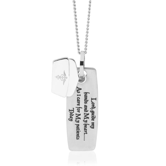 Nurse's Prayer with Cap Charm Pendant Necklace