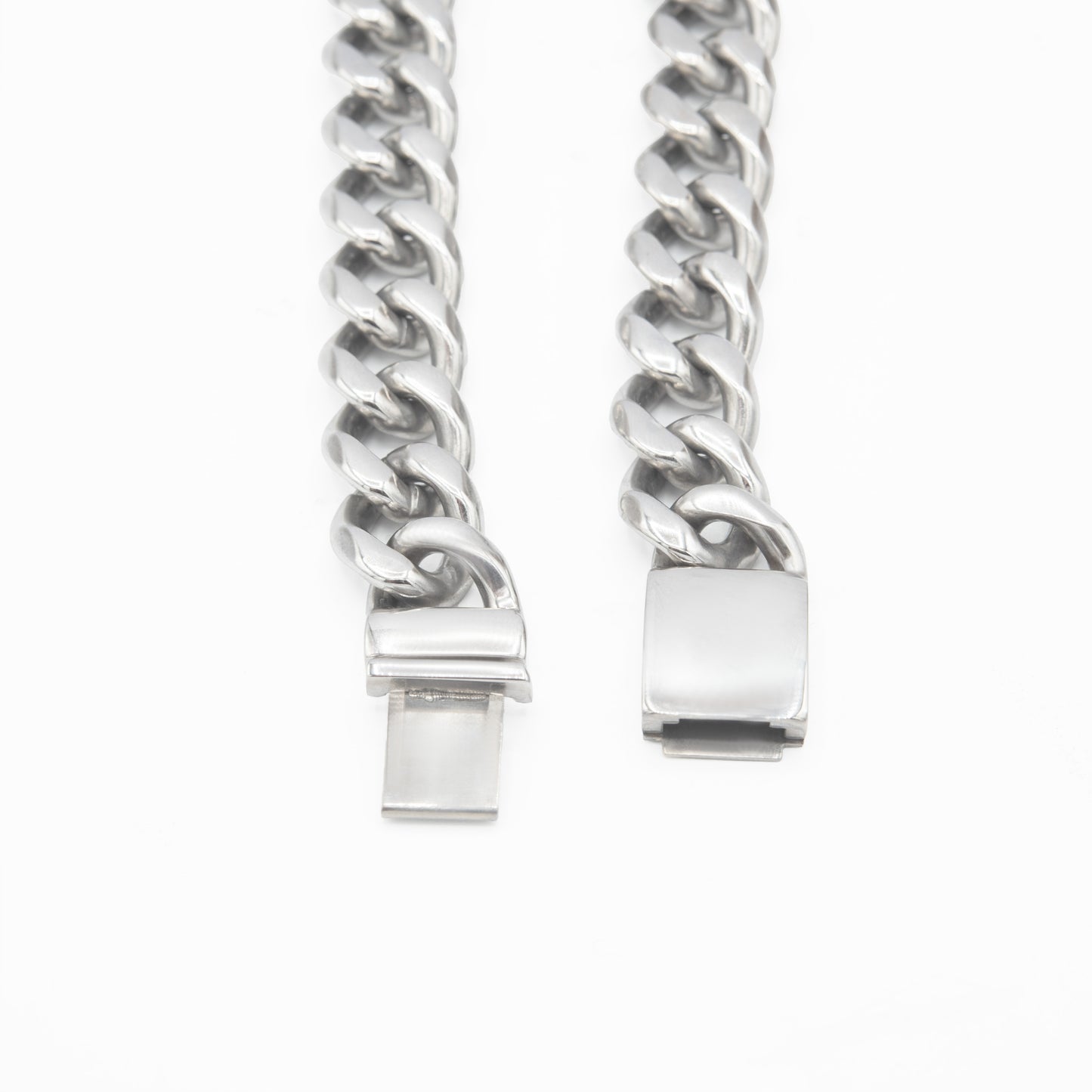 13.2mm Cuban Link Chain Bracelet Stainless Steel Jewelry for Men