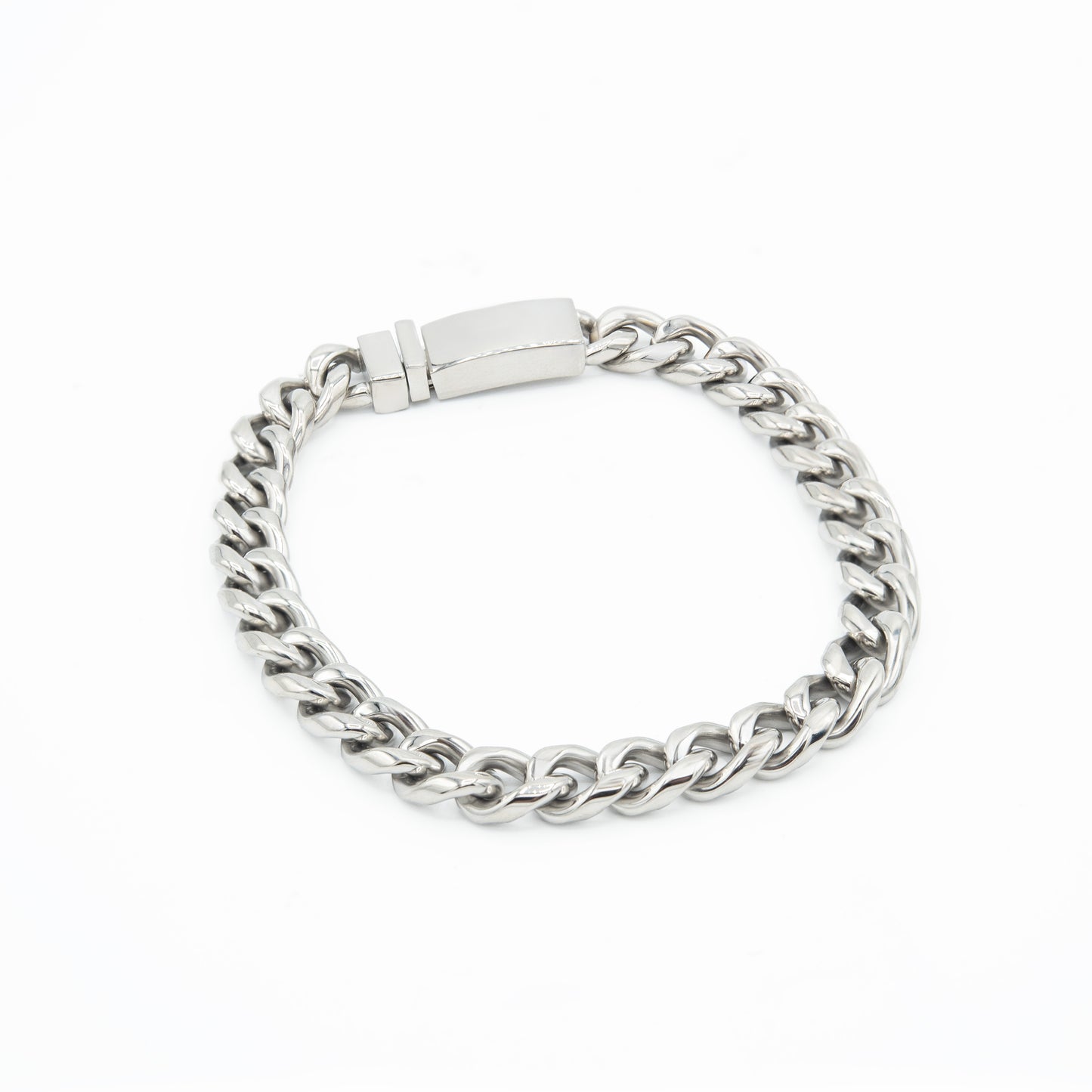 8 mm Cuban Link Chain Bracelet Stainless Steel Jewelry for Men