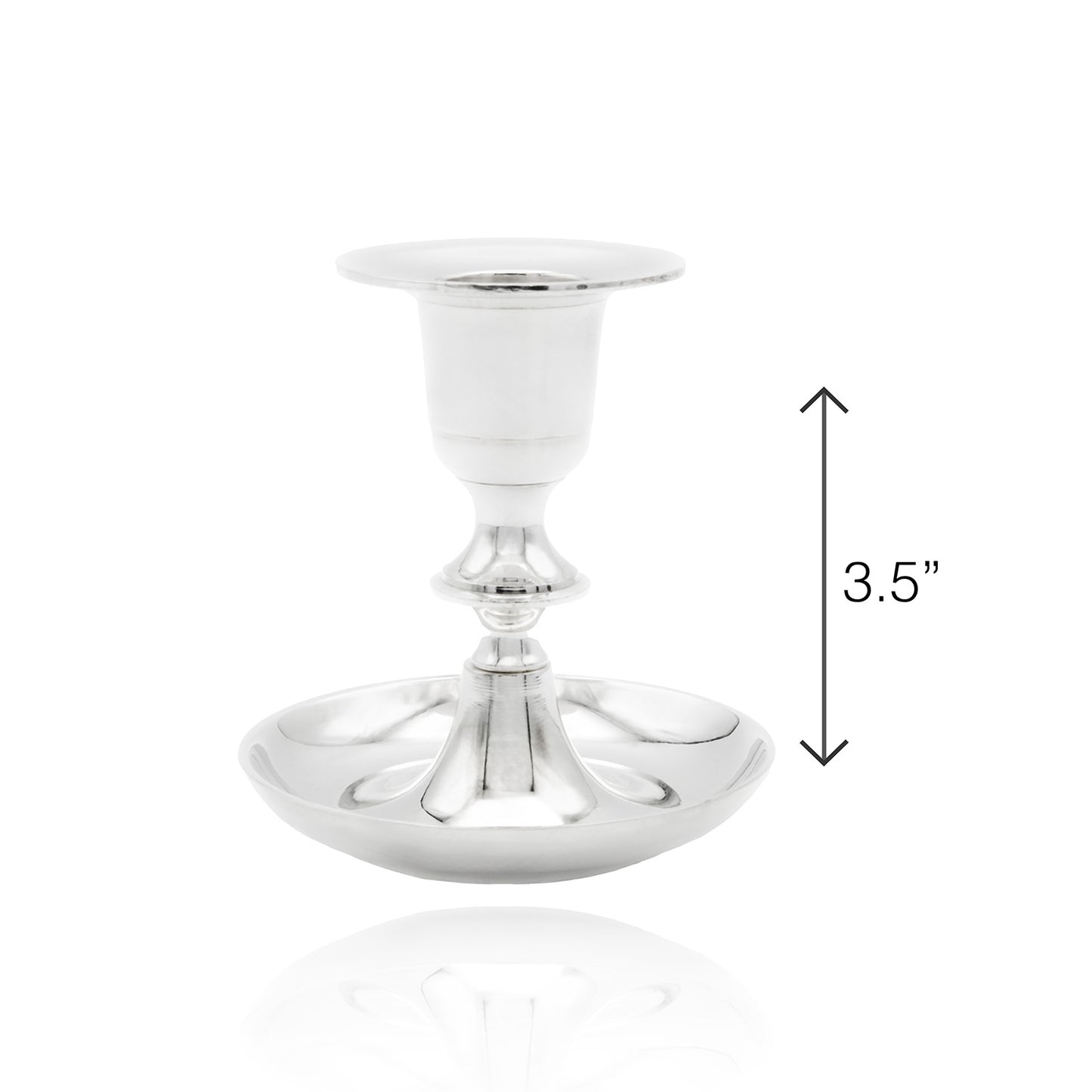 Silver Plated Brass Candle Holders Set of 2