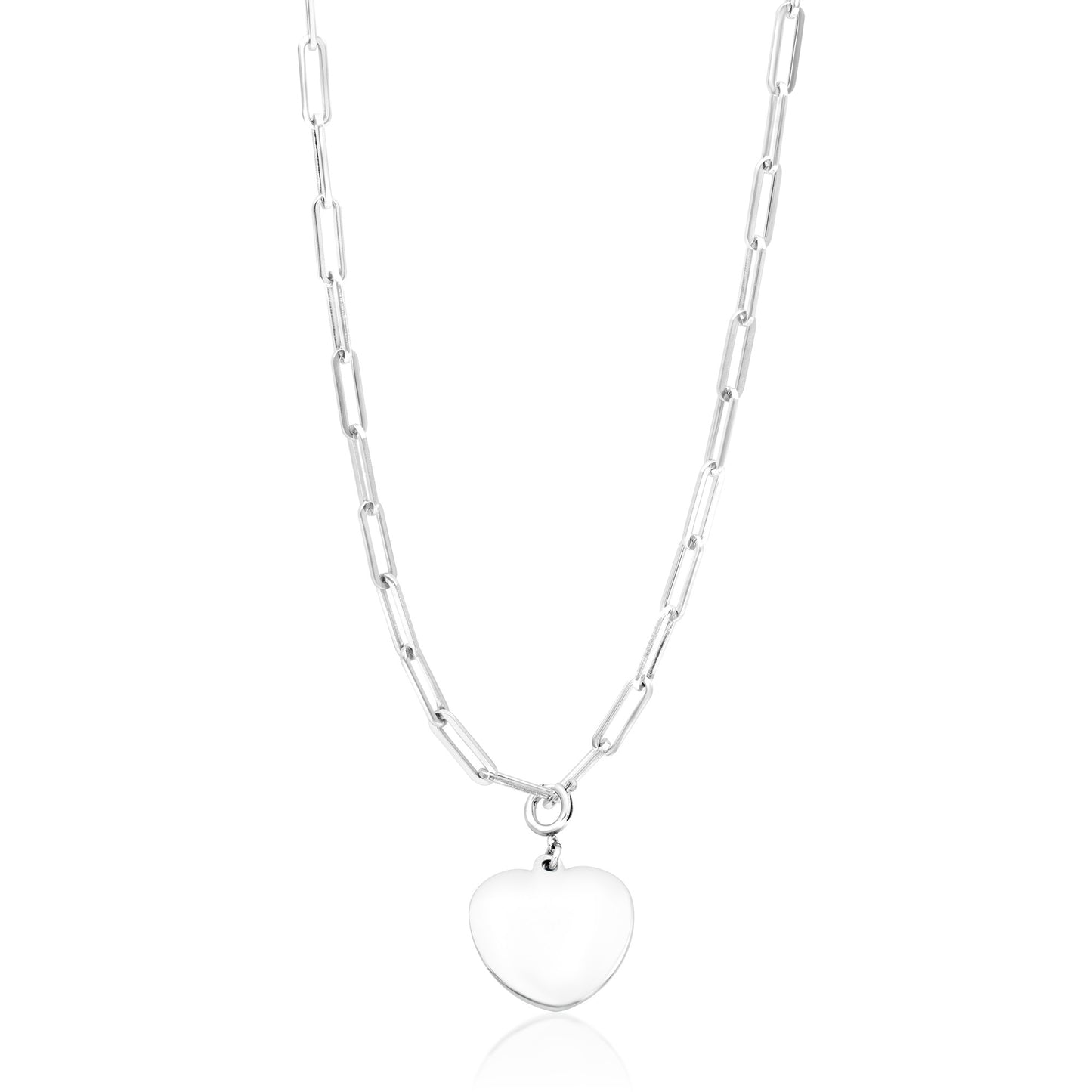 Stainless Steel Heart Shape 3/4" Charm for Necklace or Bracelet - Timeless Love Jewelry Gift