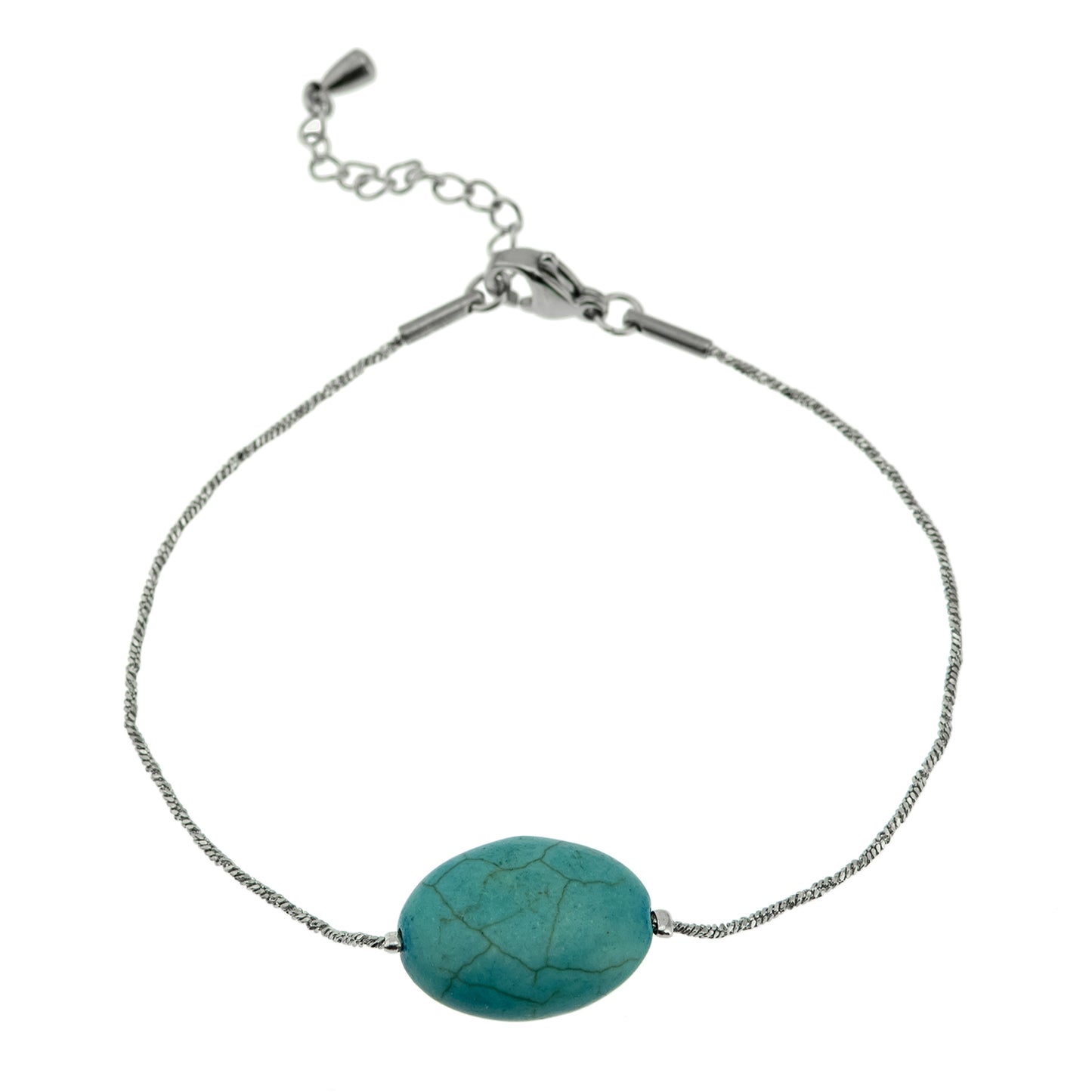 stainless-steel-turquoise-genuine-stone-bracelet