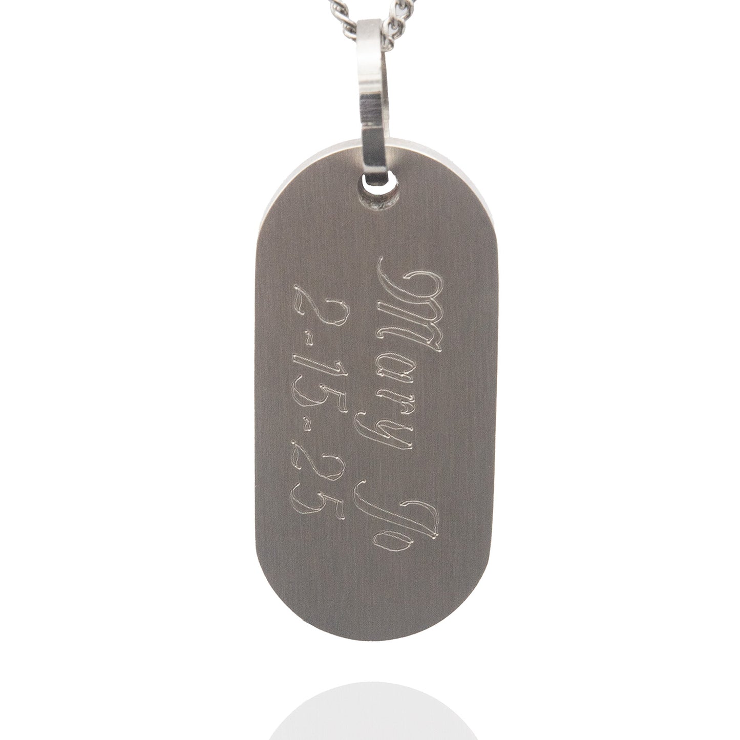 I Believe in Miracles Stainless Steel Dog Tag Necklace with Pink Ribbon Pendant - Inspirational Breast Cancer Awareness Jewelry Gift