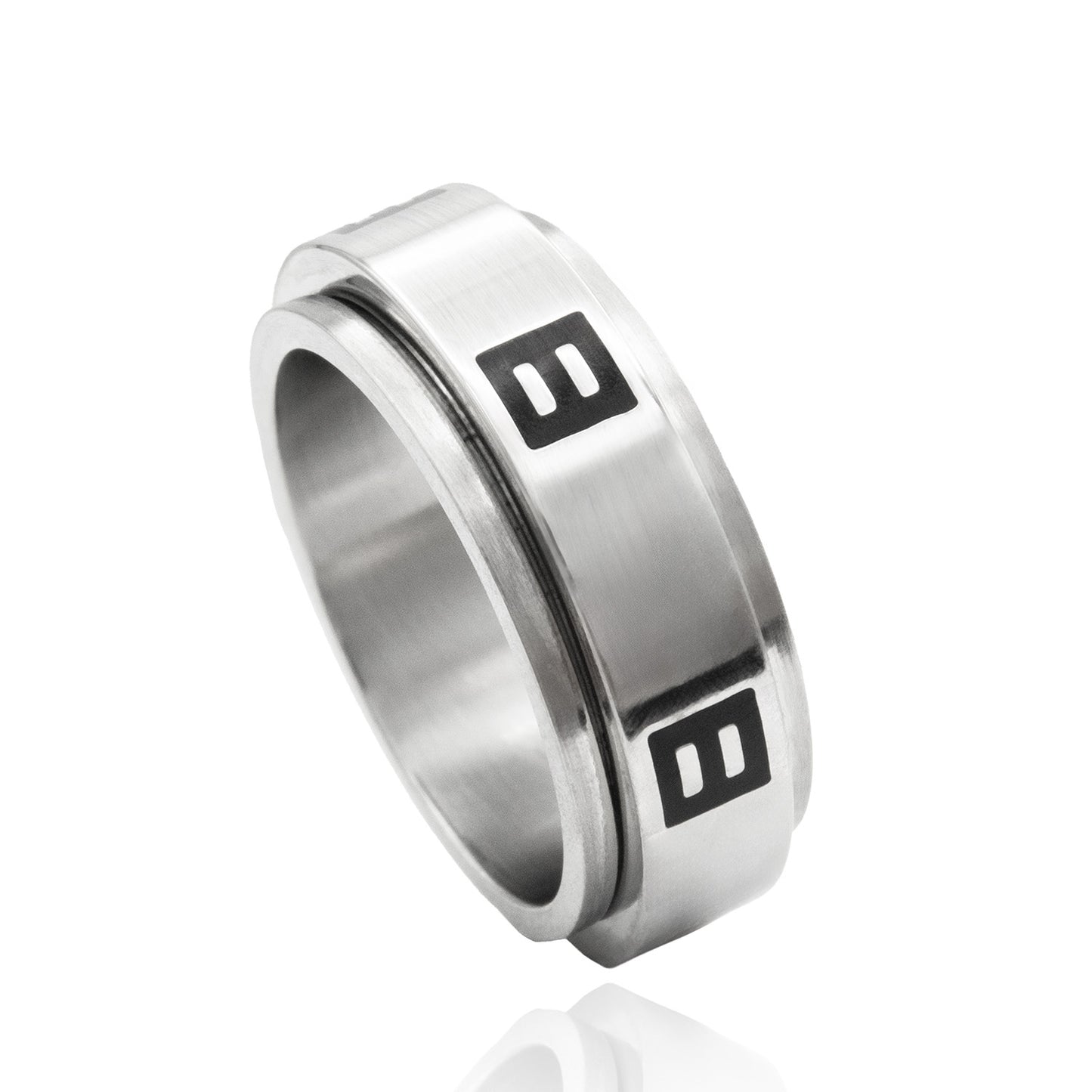 Pride Equality Spinner Stainless Steel Ring - Anxiety Spinner Fidget Jewelry