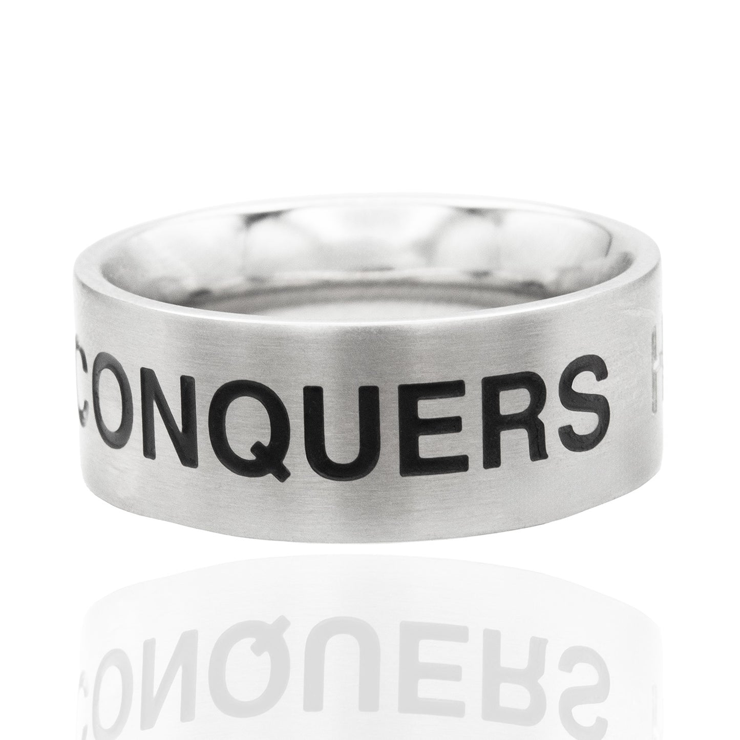 Pride Equality LOVE CONQUERS HATE Stainless comfort Ring