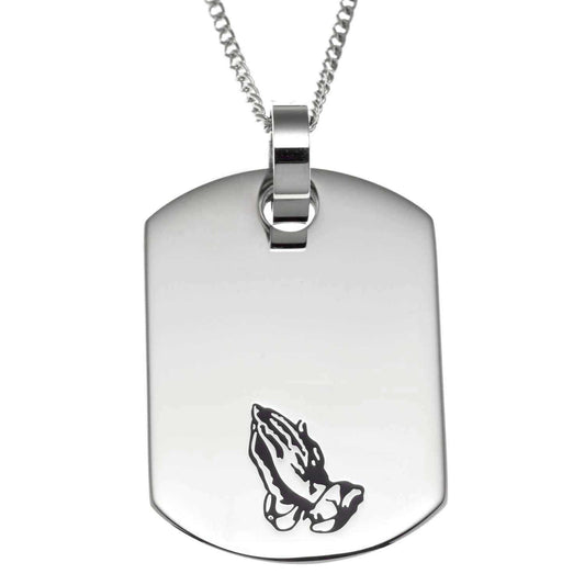 Serenity Prayer Dog Tag Pendant Necklace Pendants 25 Joyful Sentiments