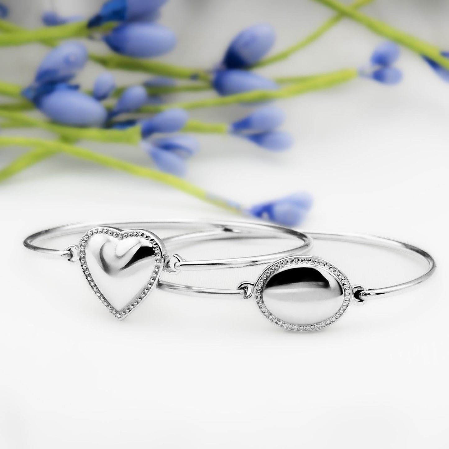 Baby Bracelet Engraveable Bangle With Latch Closure Baby's First Jewelry Personalized Gift for Baby Engrave Initials on Heart Keepsake Gifts