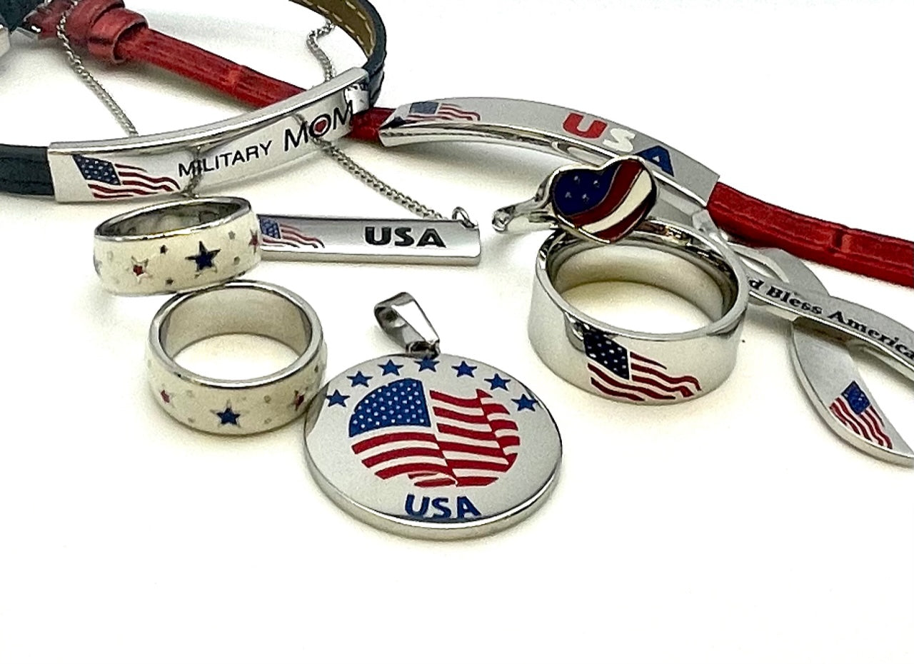 Patriotic Stainless Steel Jewelry
