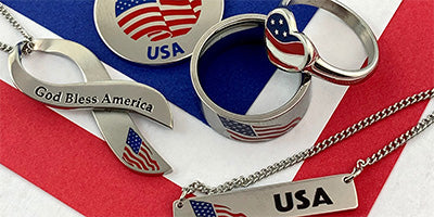 Patriotic Stainless Steel Jewelry Collection