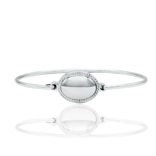 Baby Bracelet Engraveable Bangle With Latch Closure Baby's First Jewelry Personalized Gift for Baby Engrave Initials on Disk or Heart Keepsake Gifts