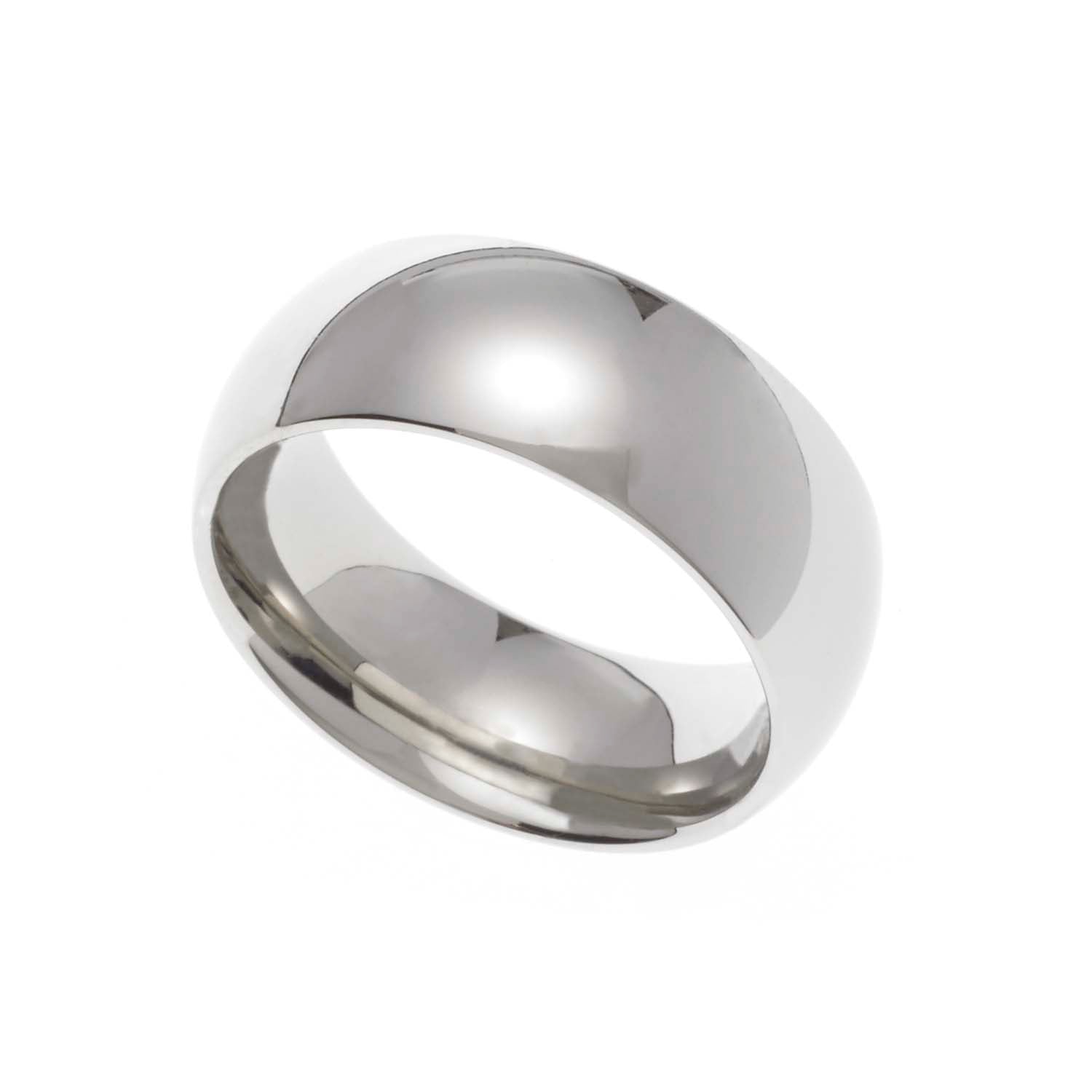 3mm-8mm Stainless Steel Comfort Fit Matte Dome Wedding Band – Thumb Ring