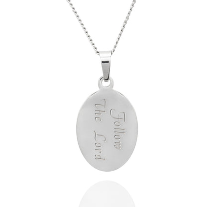 "Do Not Be Afraid of Tomorrow" Cubic Zirconia Inspirational Positive Quote Pendant Necklace for Women or Men