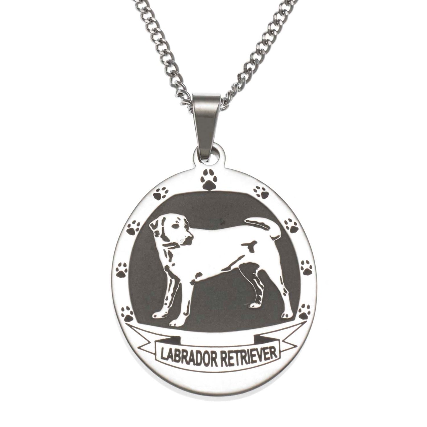 Personalized Dog Breed Pendant Necklace - 10 Popular Breeds Available