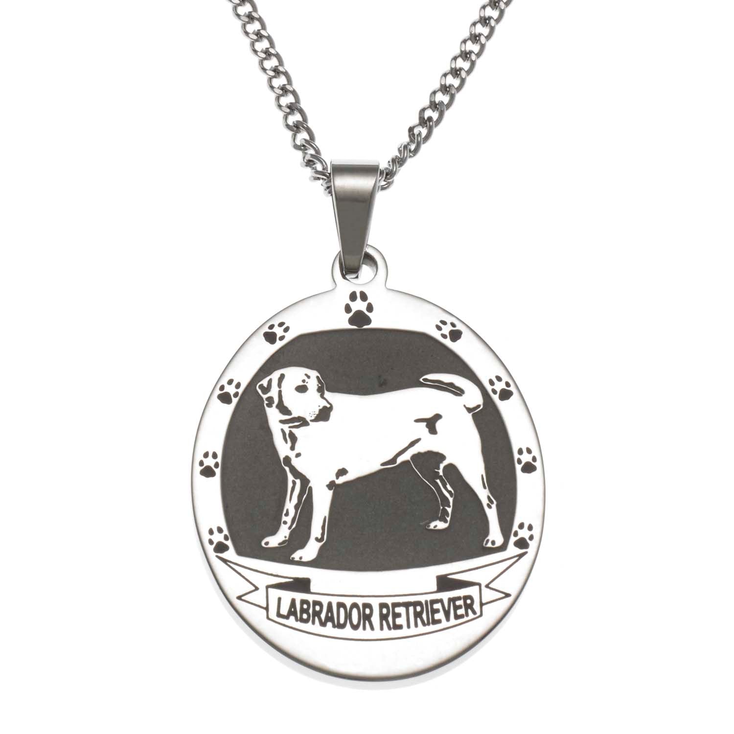 Personalized Dog Breed Pendant Necklace - 10 Popular Breeds Available