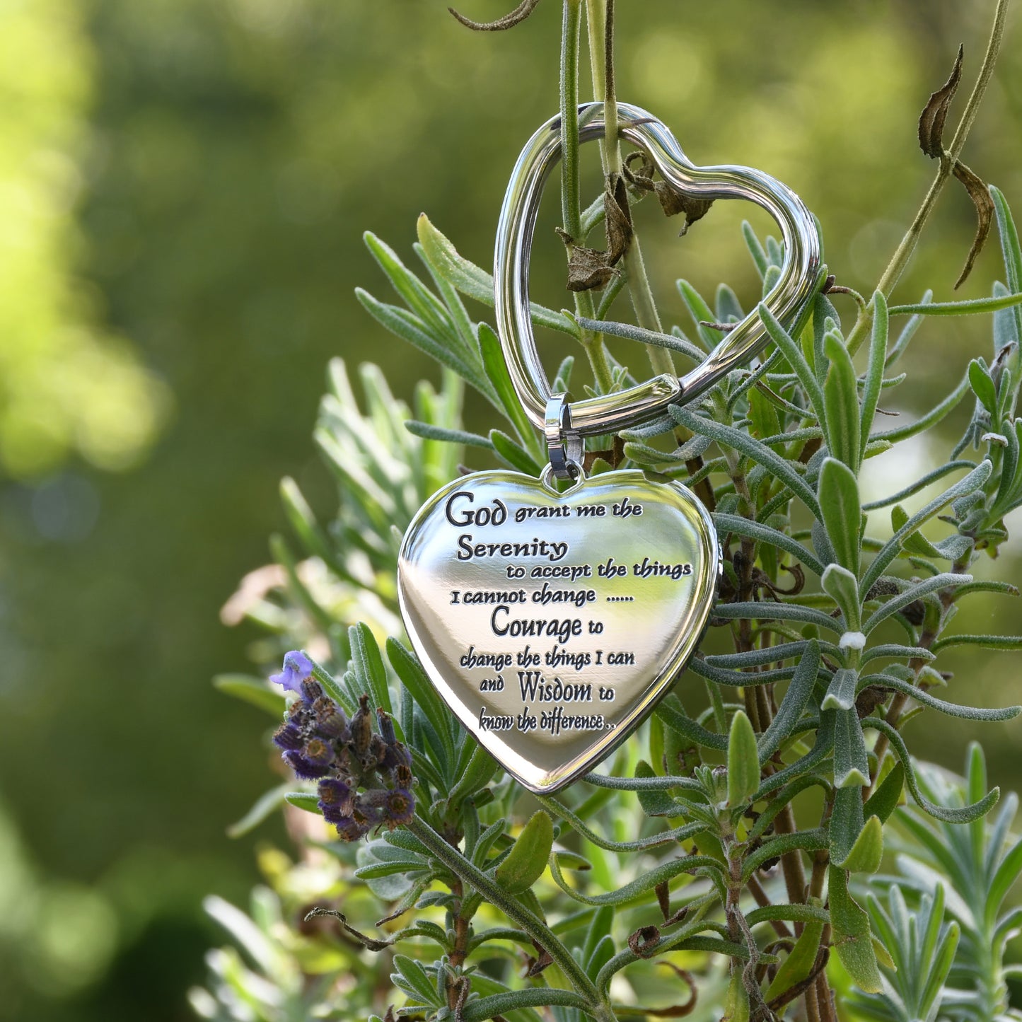 Engravable Serenity Prayer Key Ring Christian Religious Gift