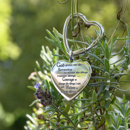 Engravable Serenity Prayer Key Ring Christian Religious Gift