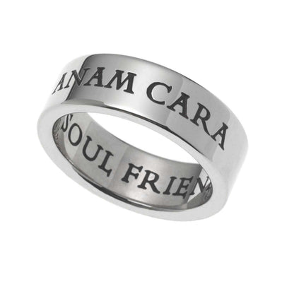 Unisex Anam Cara Soul Friend Ring Stainless Steel Celtic