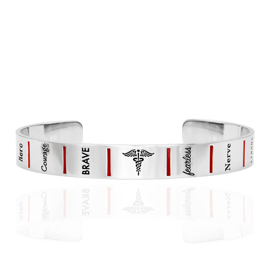 Medical Symbol Alert Responder Positive Inspiration Stainless Steel Bracelet Inspirational Gift Women Men