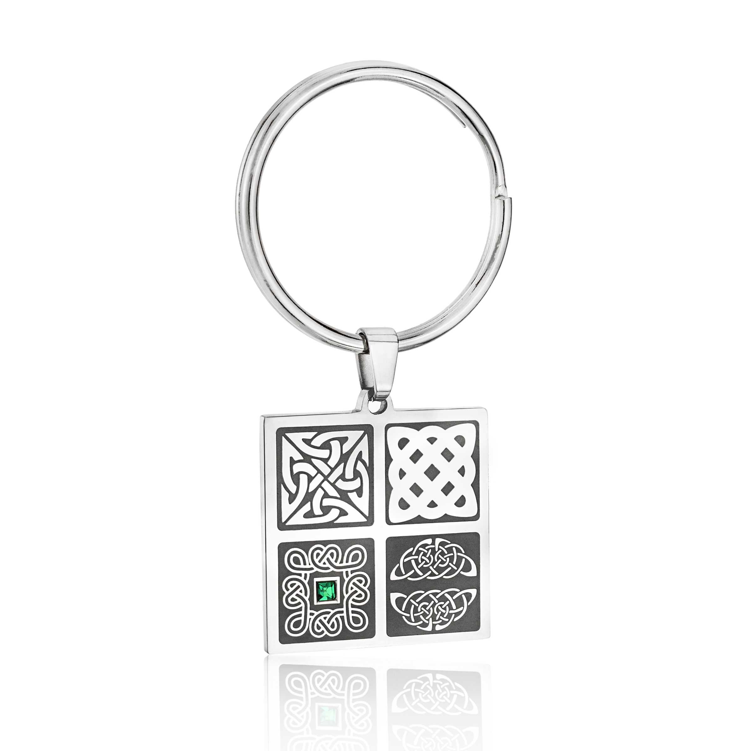 Unisex Celtic Knot Stainless Steel Keyring | Irish Heritage Symbol ...