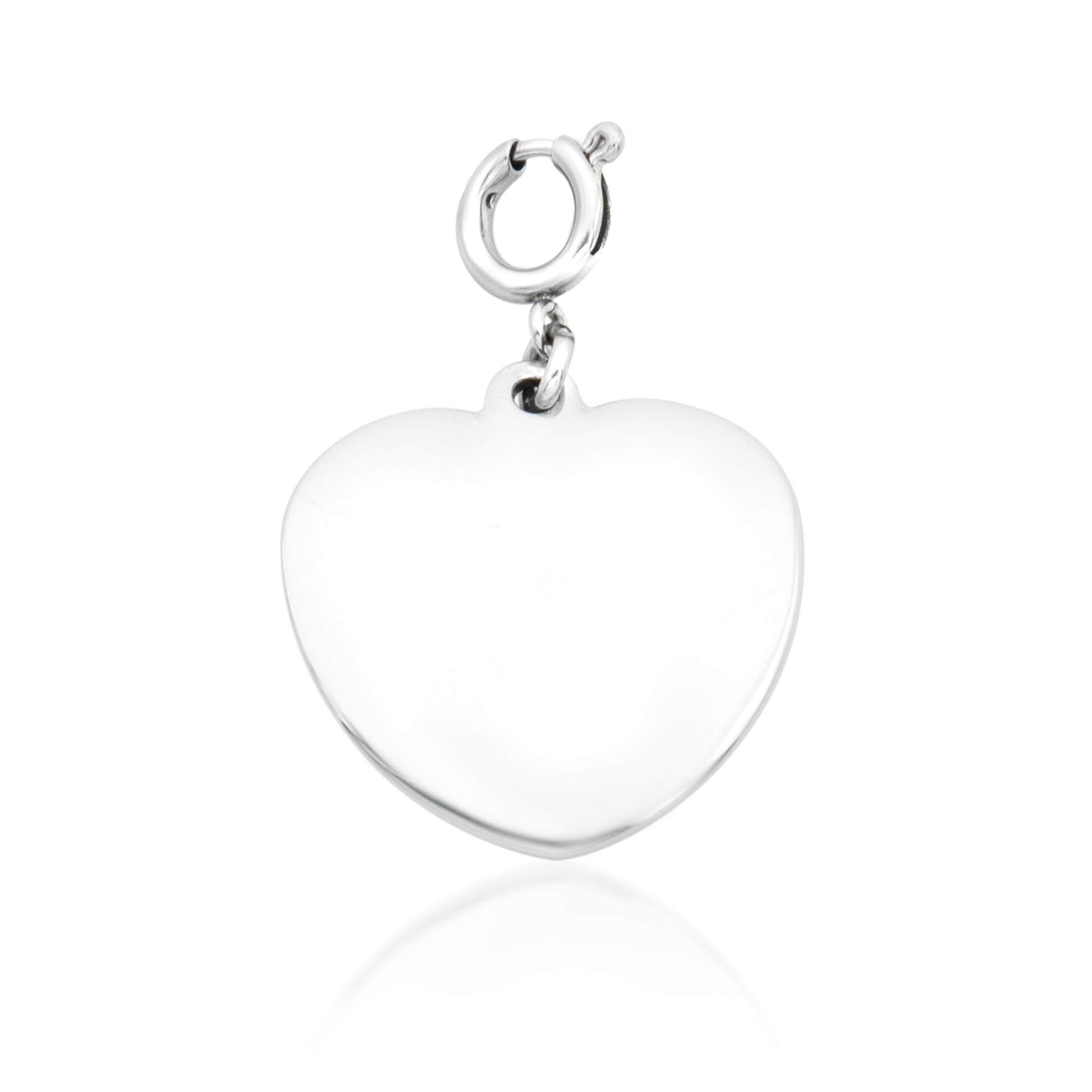 Heart Shape 3/4" Charm bracelet charm-necklace heart charm-Steel