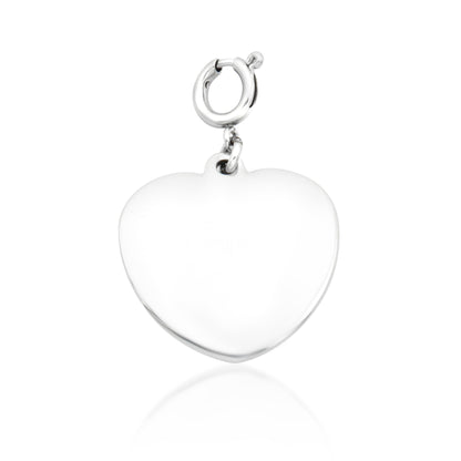 Heart Shape 3/4" Charm bracelet charm-necklace heart charm-Steel
