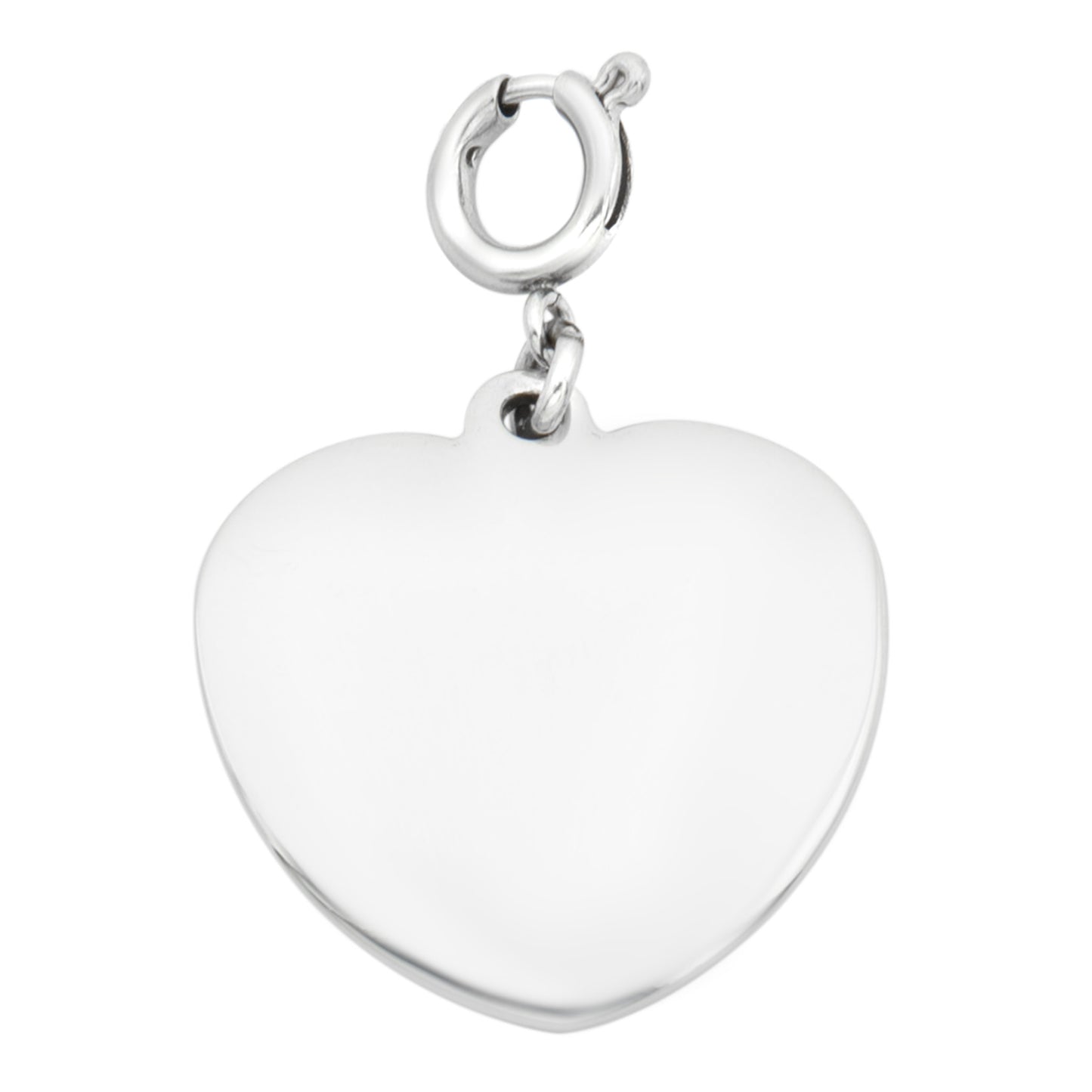 Stainless Steel Heart Shape 3/4" Charm for Necklace or Bracelet - Timeless Love Jewelry Gift