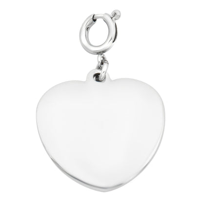 Stainless Steel Heart Shape 3/4" Charm for Necklace or Bracelet - Timeless Love Jewelry Gift