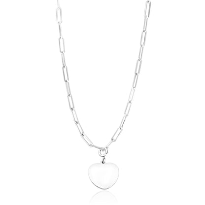 Stainless Steel Heart Shape 3/4" Charm for Necklace or Bracelet - Timeless Love Jewelry Gift