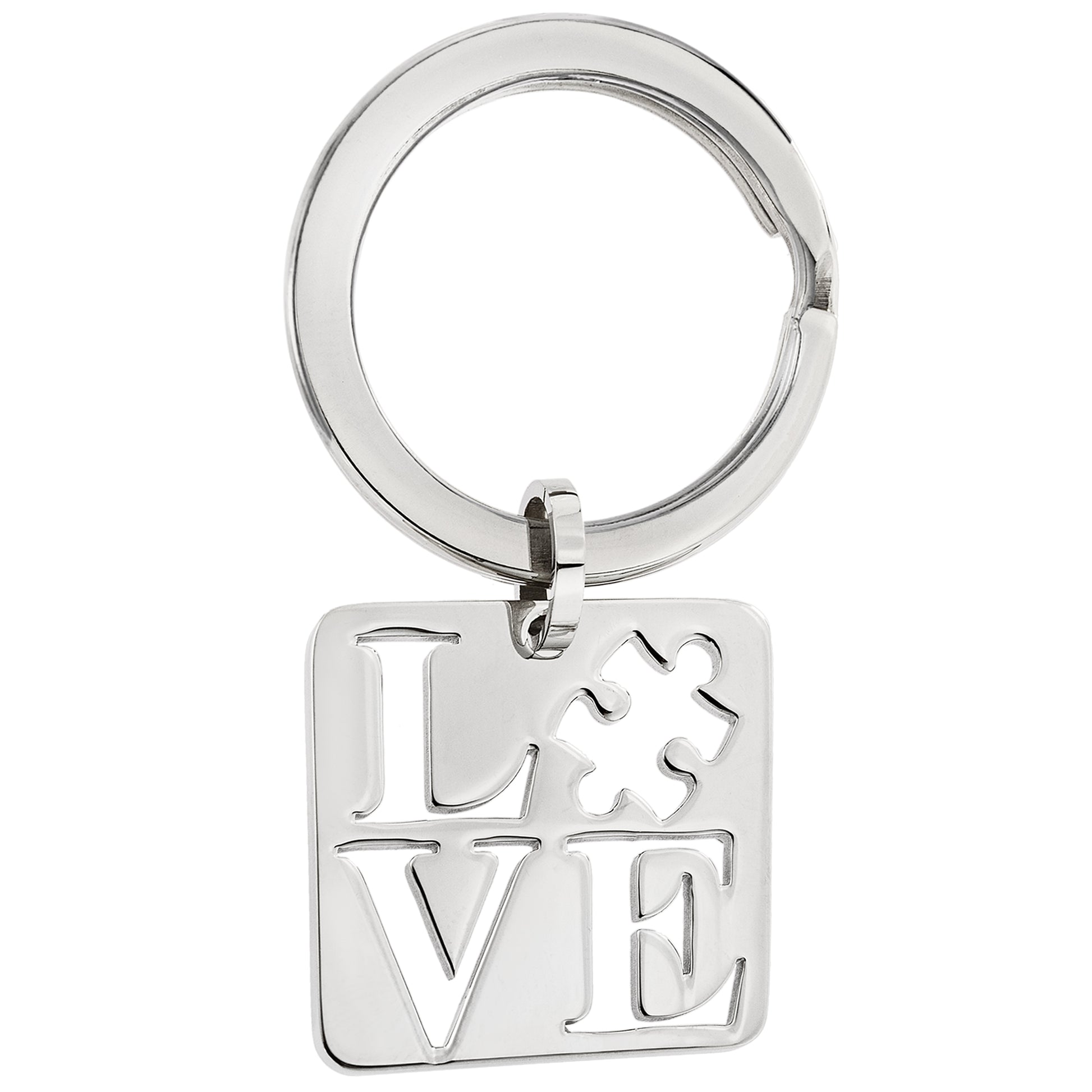 Autism Awareness Puzzle Piece Love Keyring - Unique Support Gift