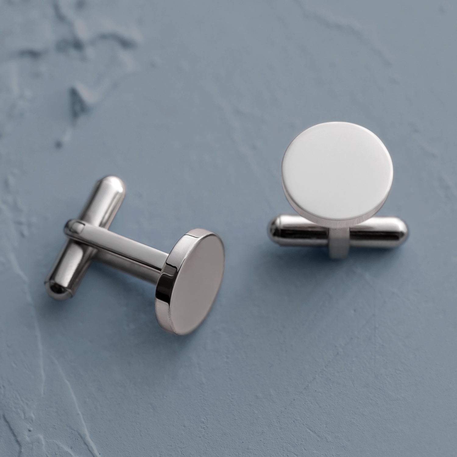 round-stainless-steel-cuff-links