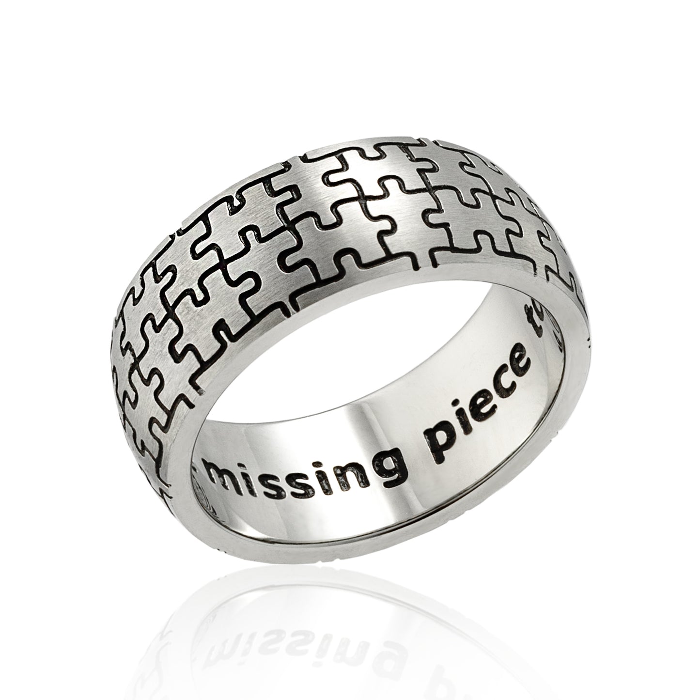 autism awareness puzzle ring