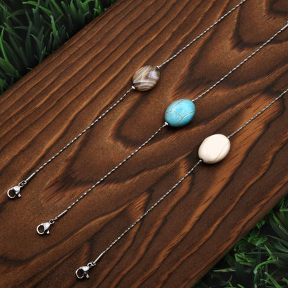 White Howlite Genuine Stone Calming Bracelet for Stress Relief