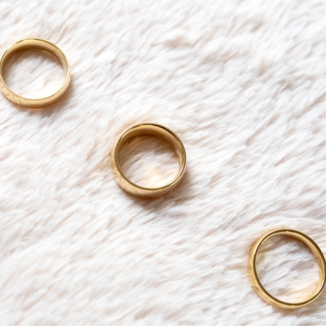 9MM Polished Gold Ion Plated Stainless Steel Men's Wedding Band Ring