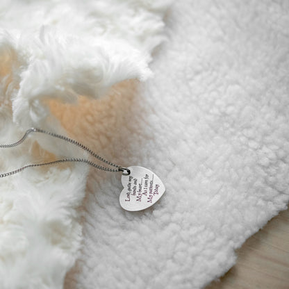 Heart Nurse's Prayer Pendant Necklace