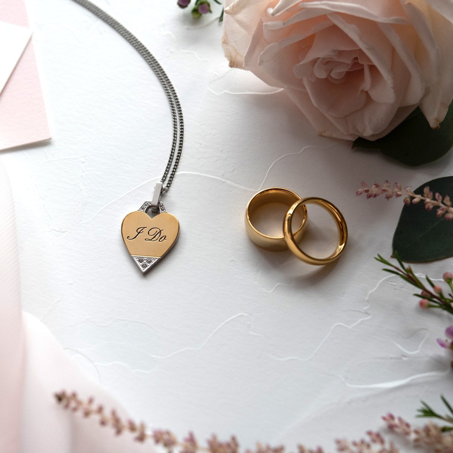 5MM Polished Gold Ion Plated Stainless Steel Dome Wedding Band Ring