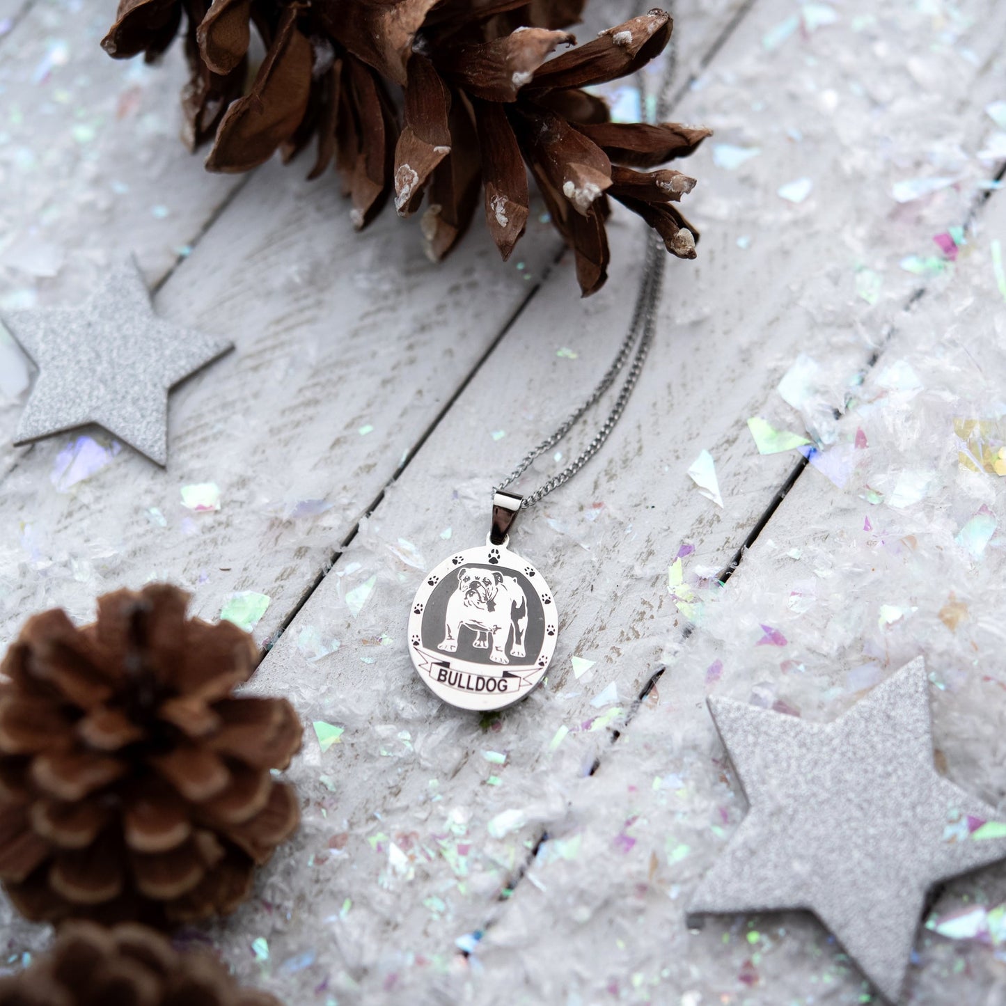 Dog Breed Pendant Necklace Jewelry for Women or Men Pet Owner 10 Popular Breeds Available