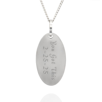 "Arms of an Angel" Comfort Stainless Steel Pendant Necklace for Women Girls Inspiration Quotes