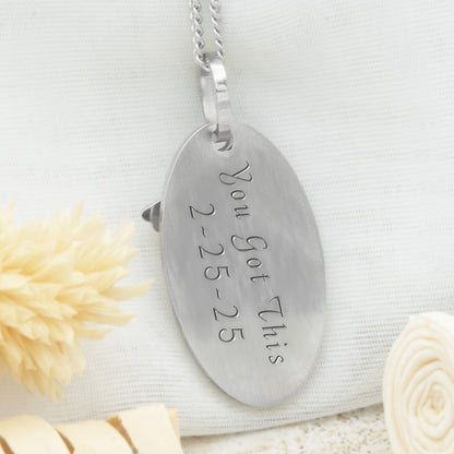 "Arms of an Angel" Comfort Stainless Steel Pendant Necklace for Women Girls Inspiration Quotes