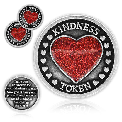 Kindness Tokens Pewter Appreciation Coins with Inspirational Messages Set of 3 or Collection of 12