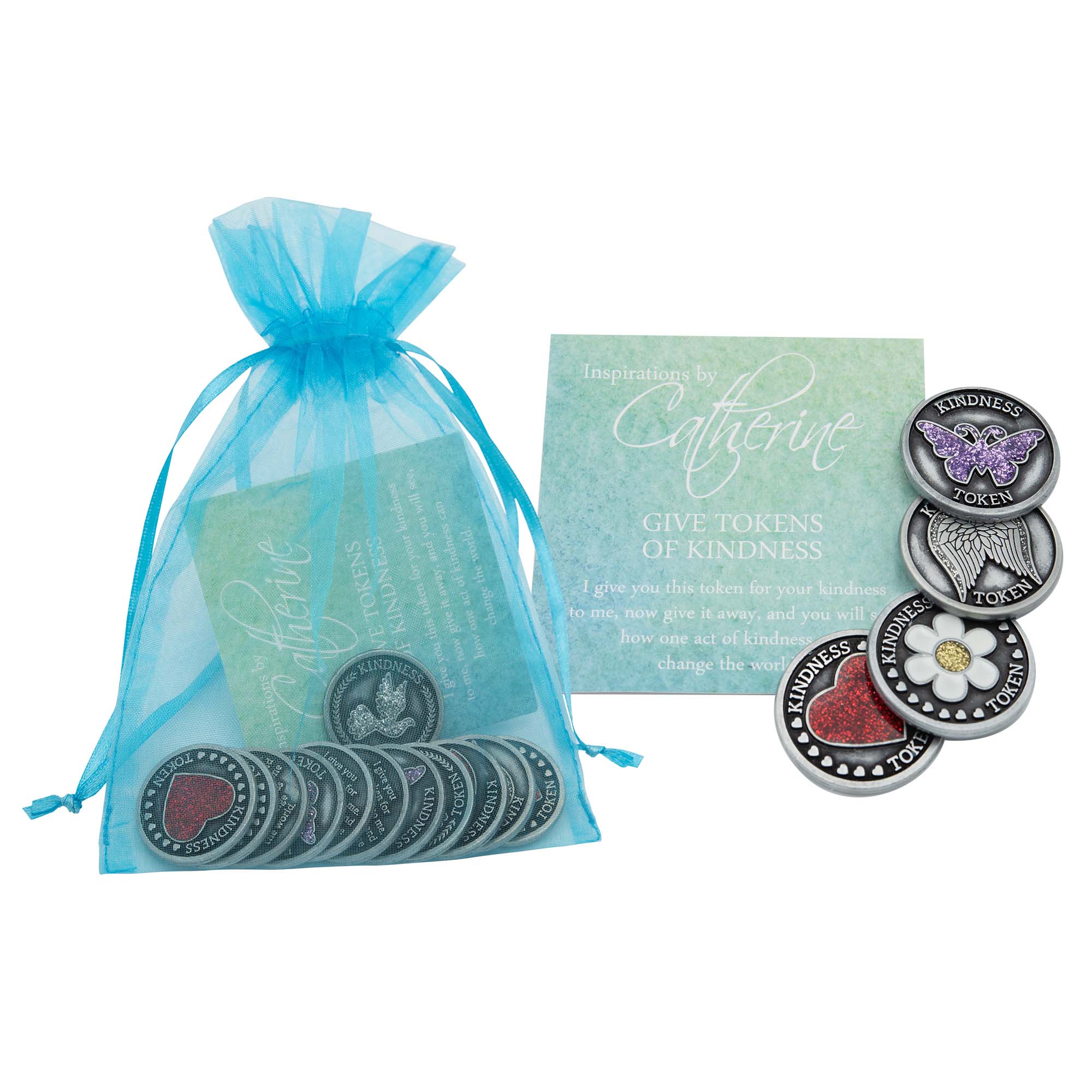 Kindness Token Collection - Set of 12 Pewter Appreciation Coins with I ...