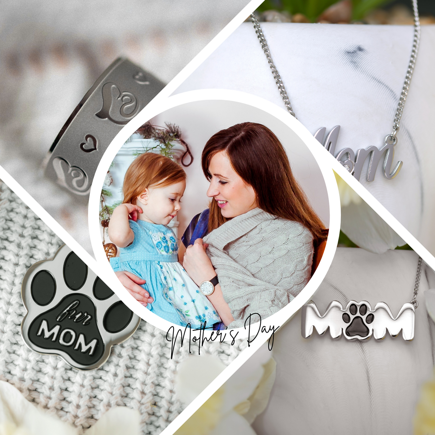 Who Rescued Who Paw Print Stainless Steel Pet Rescue Keyring