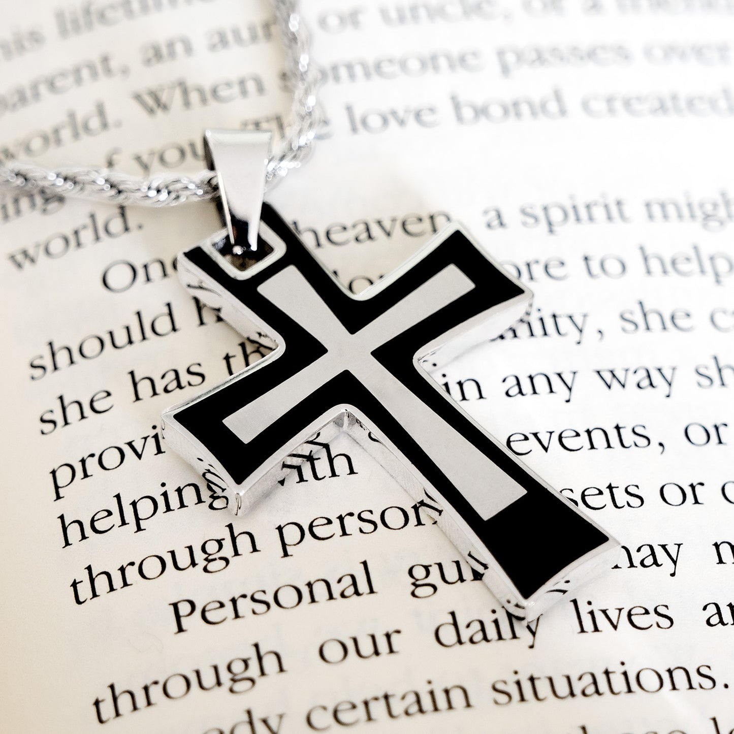 Sleek Stainless Steel Cross Necklace for both Men and Women Christian Religious Gifts