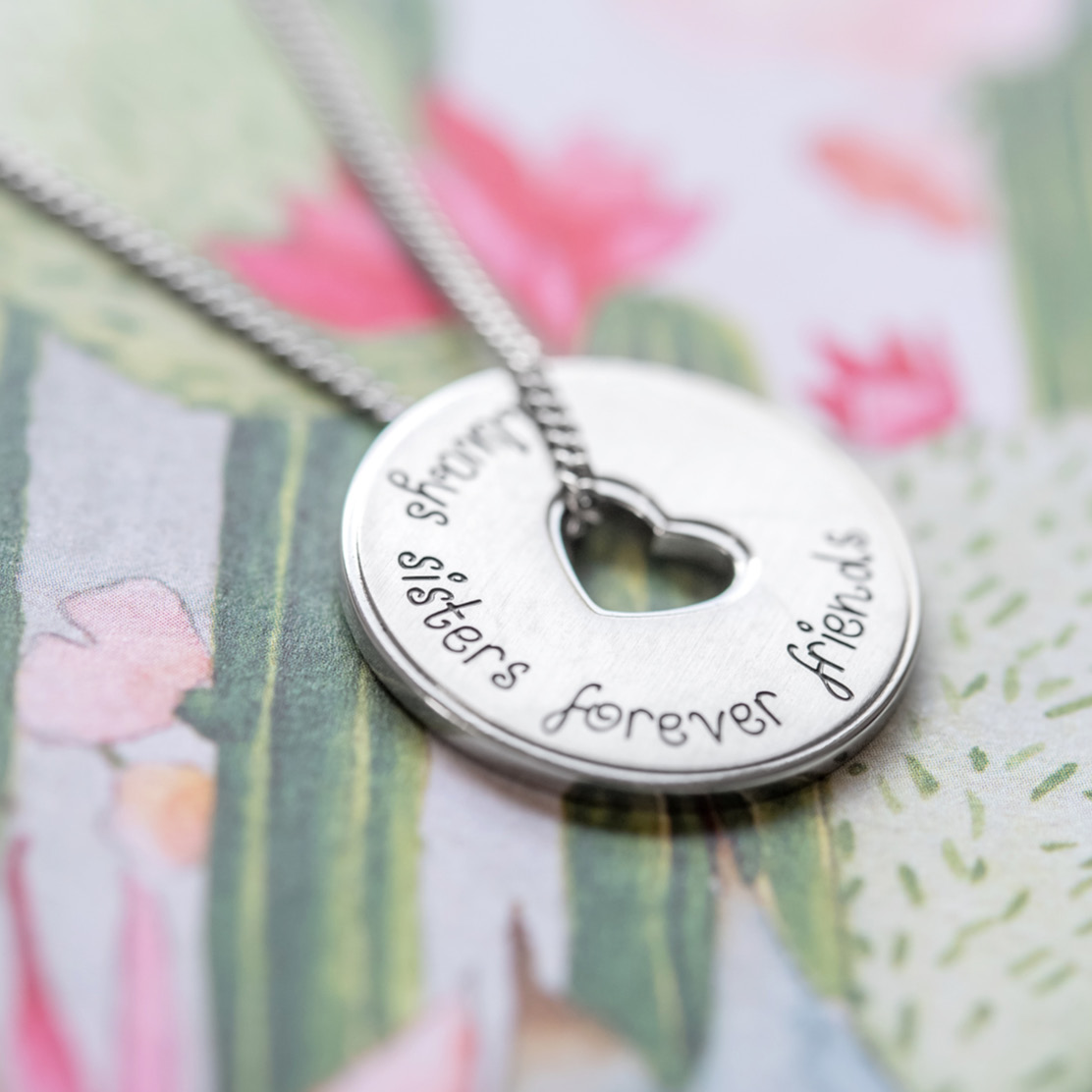 Always Sisters Forever Friends Pendant Necklace